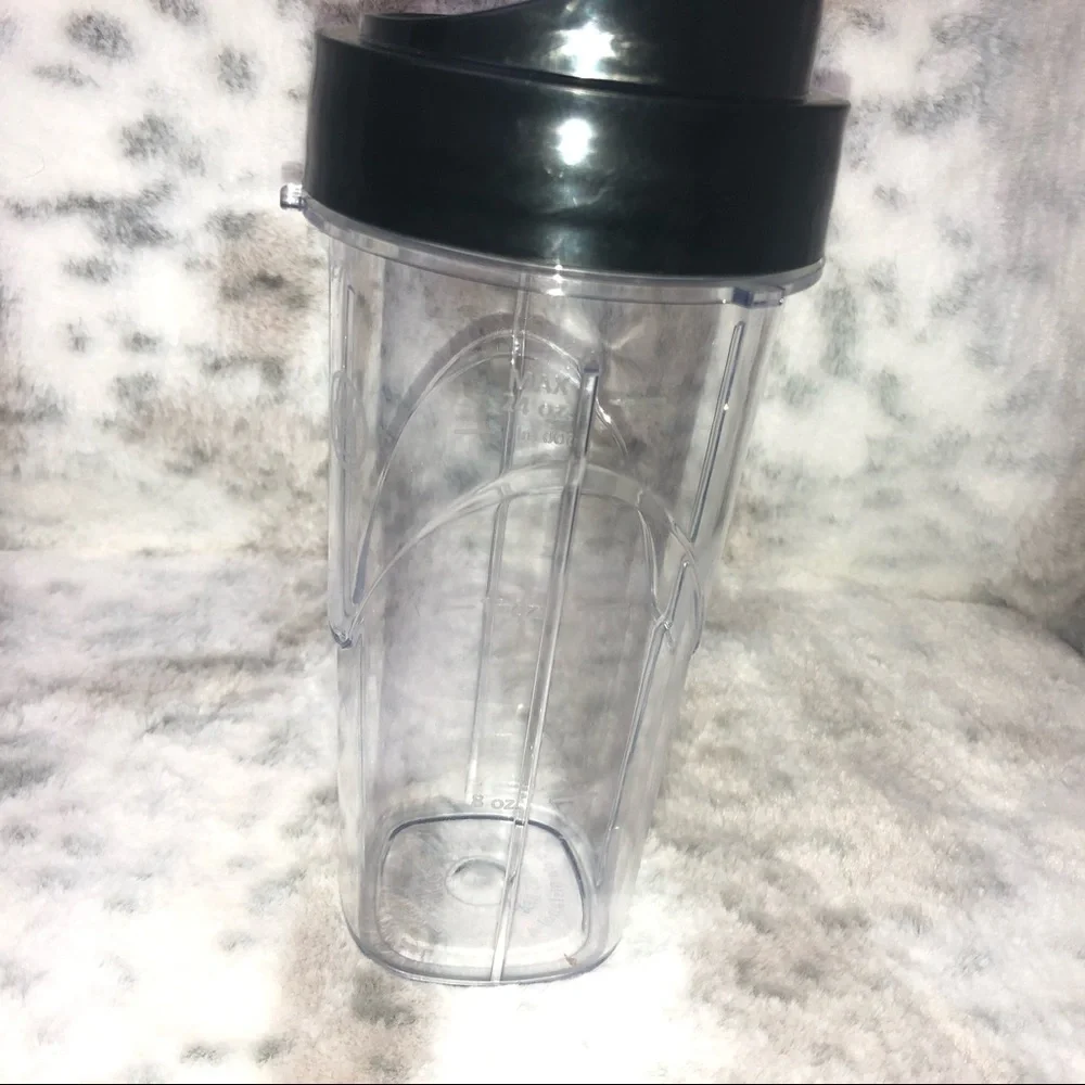 Oster Clear Tumbler with‎ Black Lid 24oz BPA Free